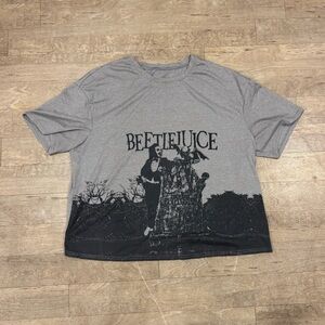 Beetlejuice size 3XL romwe Graphic Gray and black short sleeve T-Shirt headstone